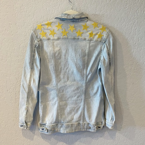 Starry Skies Denim Jean Jacket LuLaRoe Jaxon - Picture 2 of 4